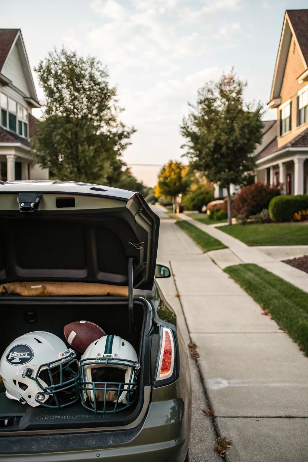 Helmet cutouts give your trunk a distinctive visual impact.