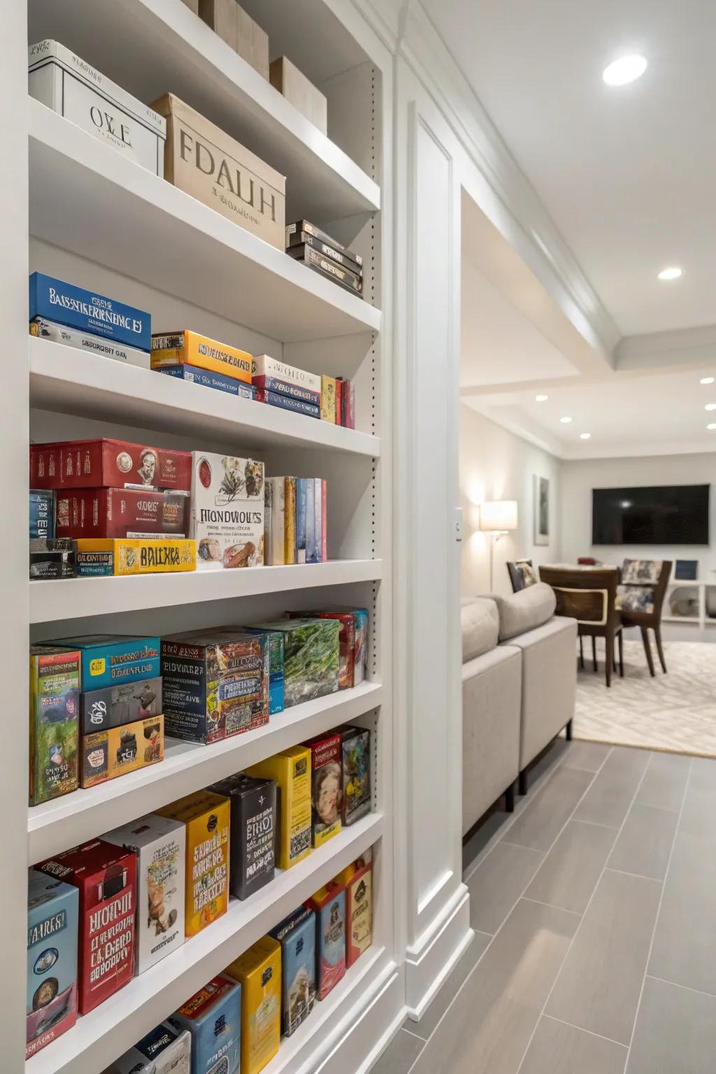 Labels add a touch of order and elegance to your game shelf.