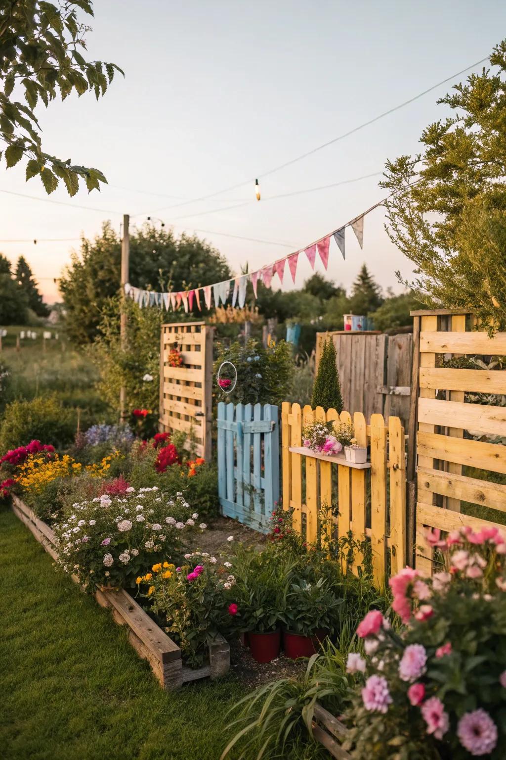 Plank fences give a rustic and budget-friendly garden solution.