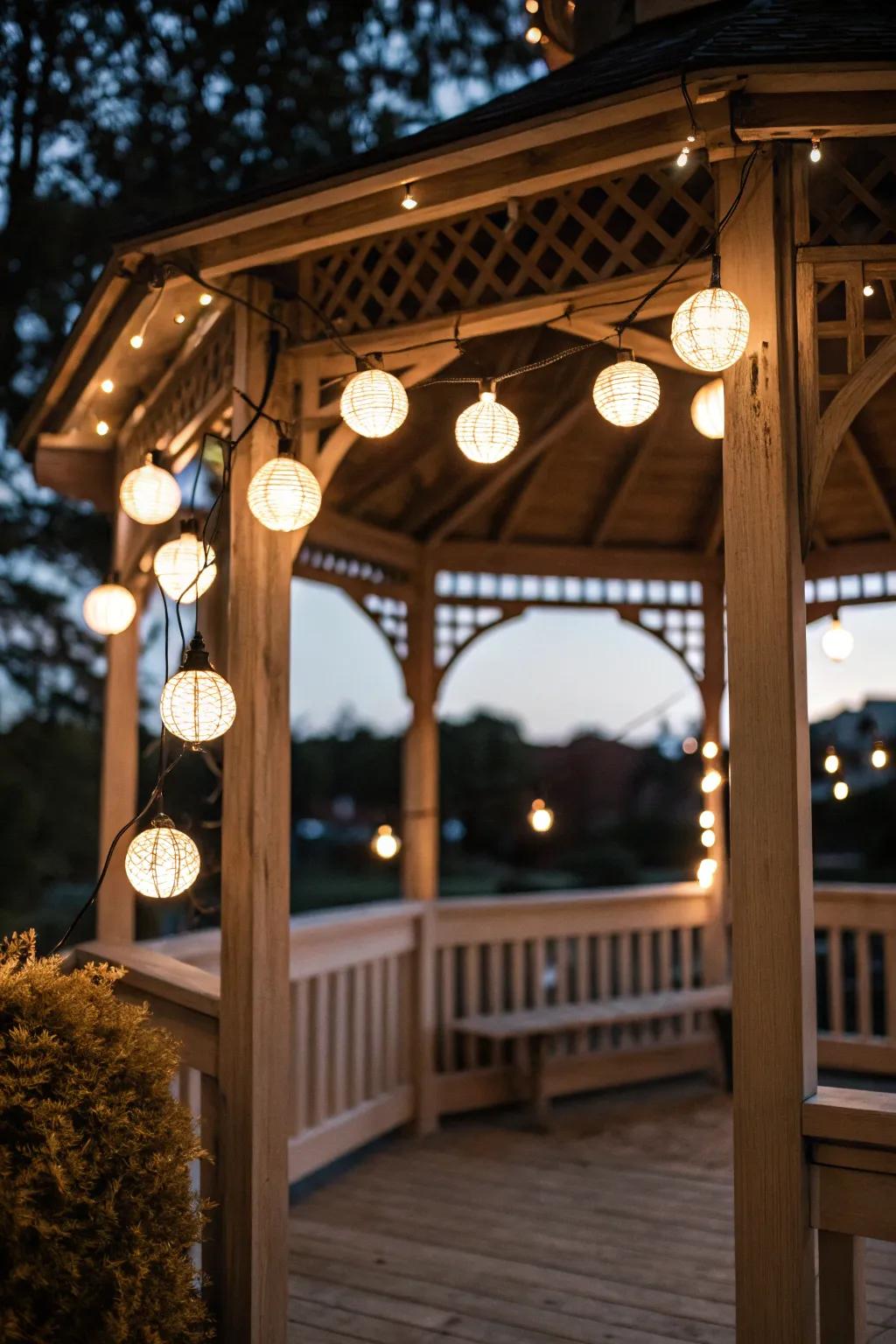 Globe lights deliver a playful yet sophisticated lighting treatment.