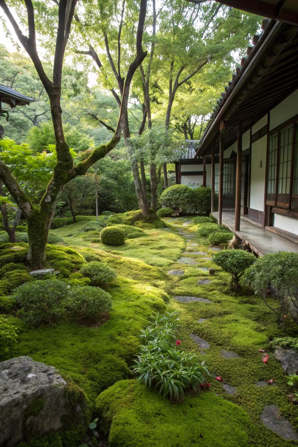 Moss sanctuaries create a magical landscape in low-light.