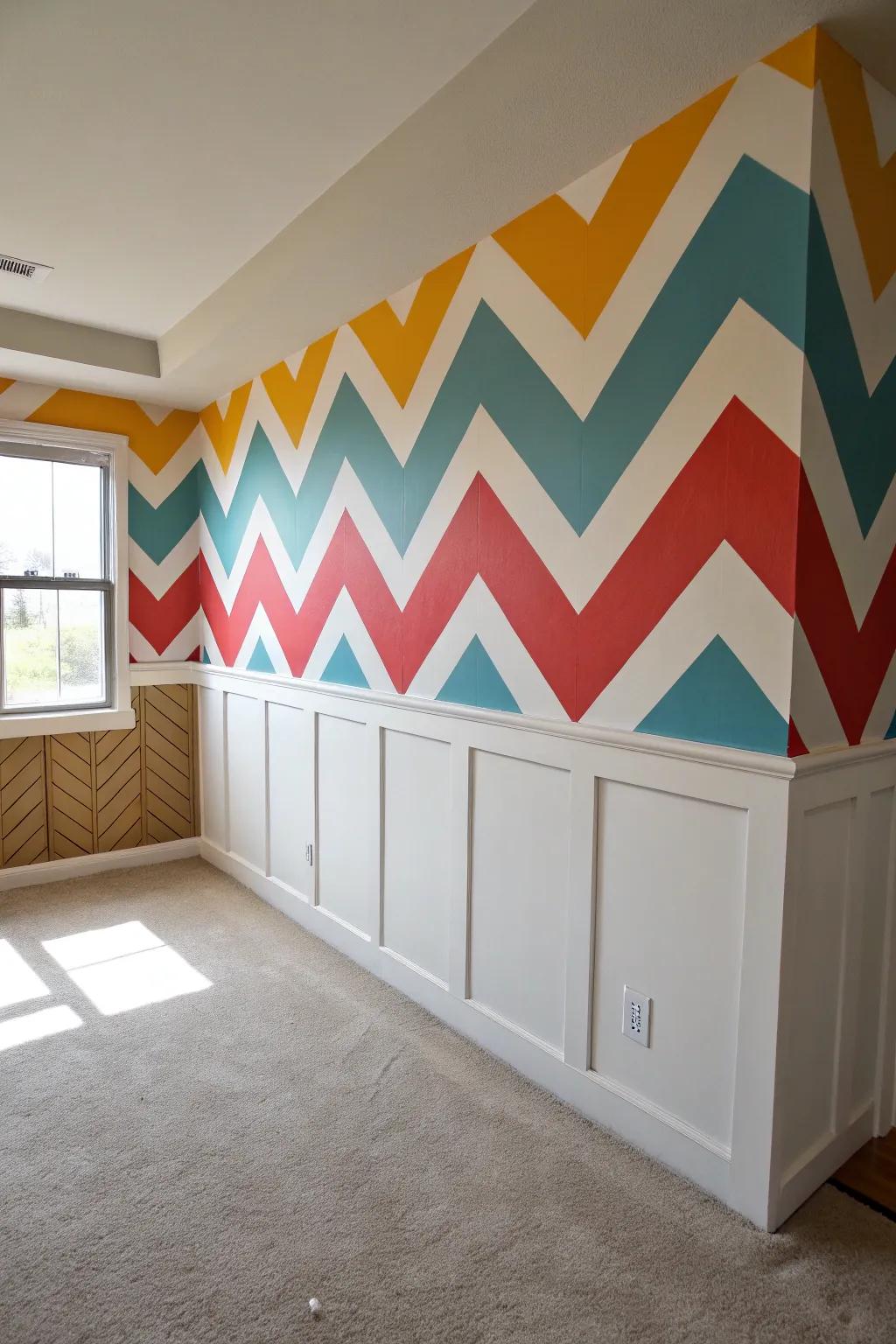 Make a daring proclamation through patterned accents.