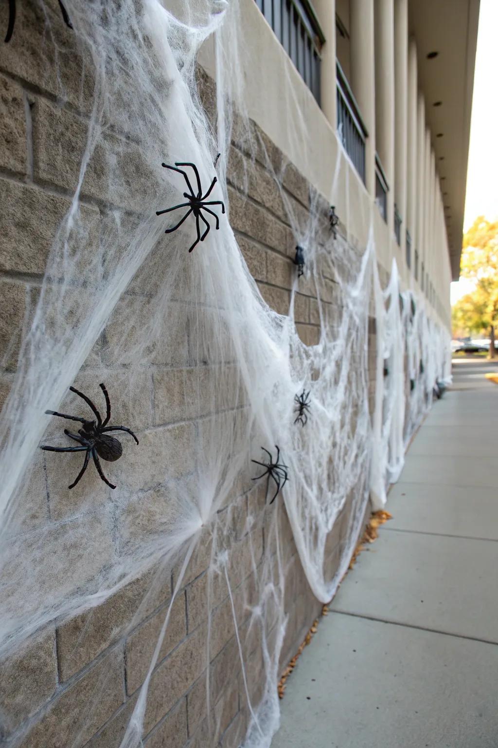Arachnid webs are a typical and creepy Halloween staple.