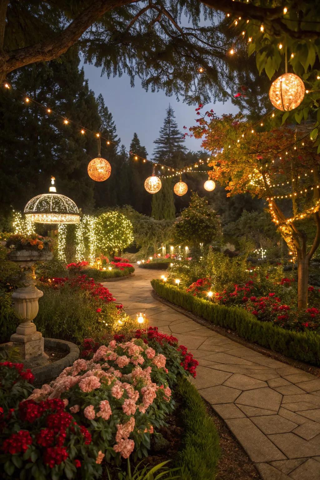 An unexpected outdoor holiday scene.