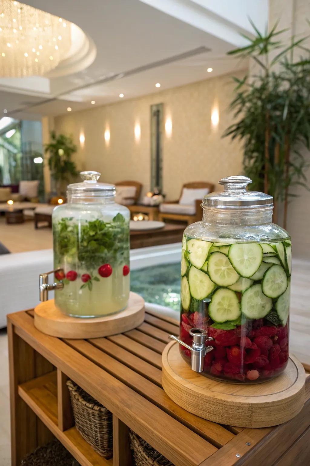 Stay refreshed with flavored hydration choices.