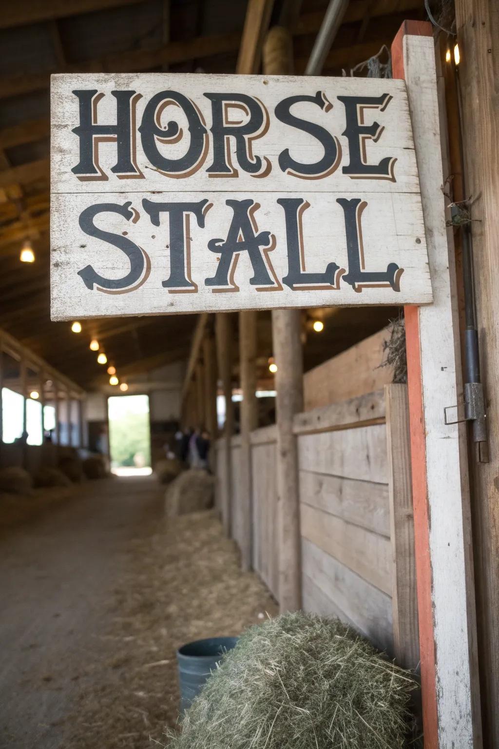 A creative fusion of typefaces on a stable marker.
