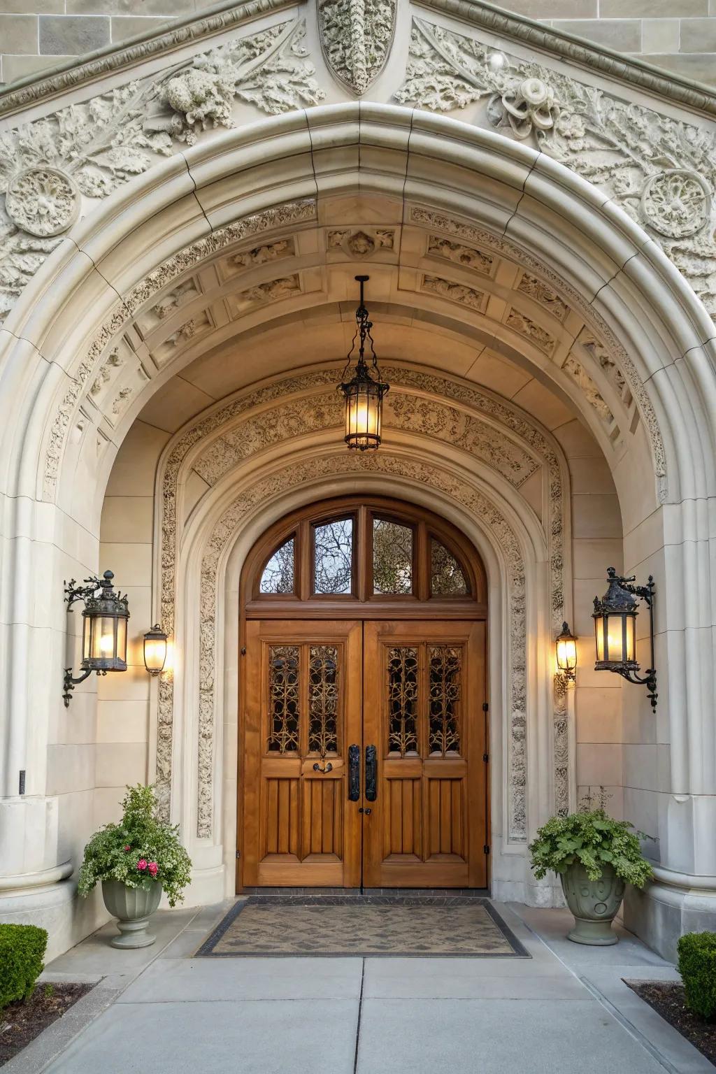 Arches introducing a touch of class and charm to your entrance.
