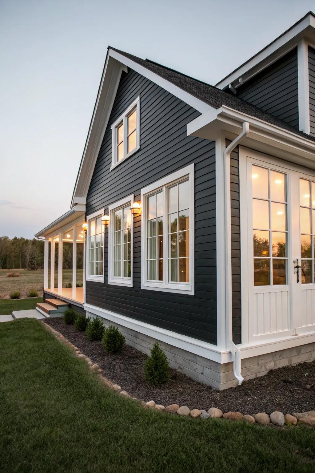 Simple white trim creates a timeless, clean look.