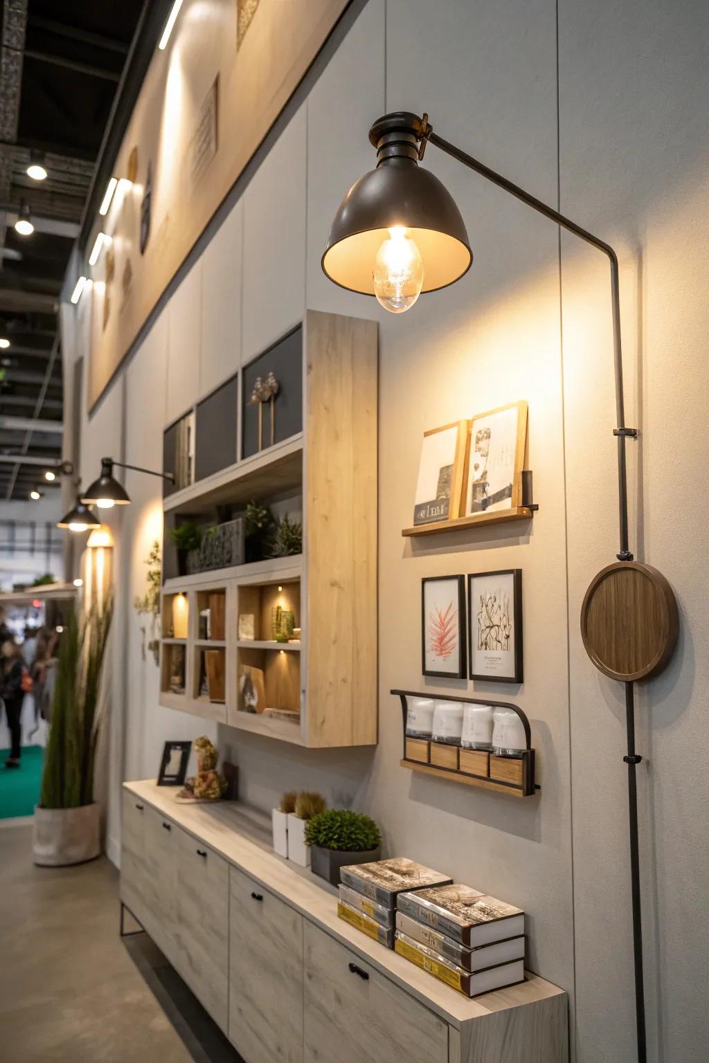 Useful design combines practicality with panache for a distinctive wall treatment.