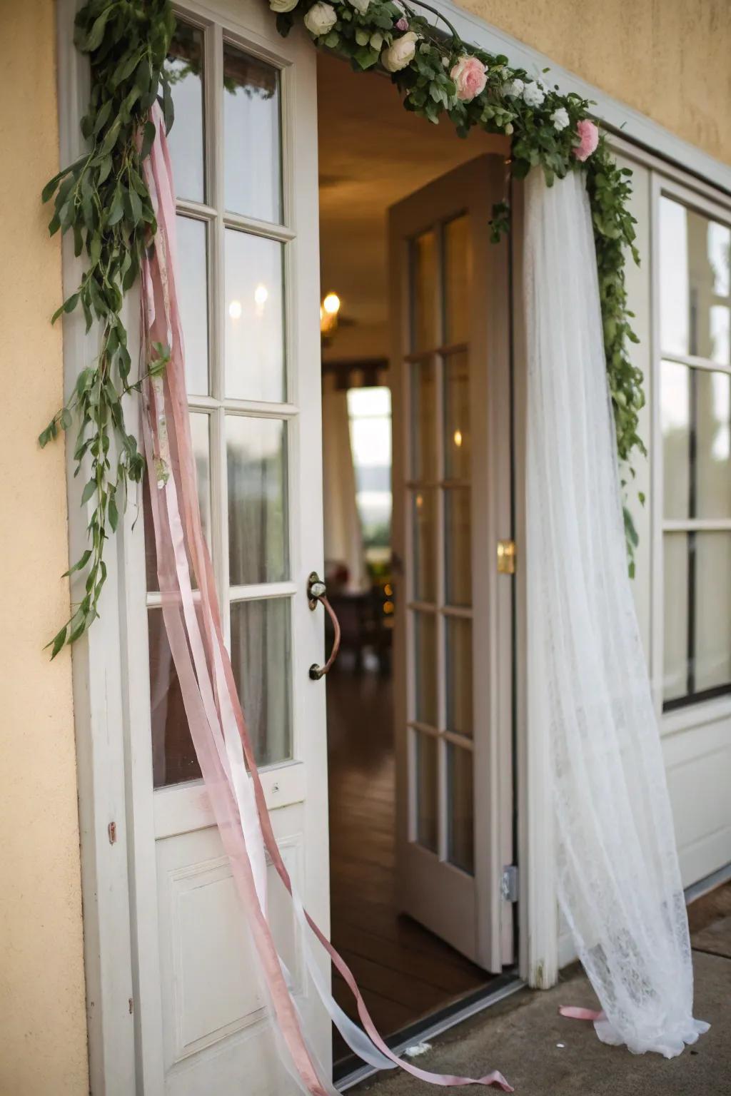 Include a playful accent using a paper strip door curtain.
