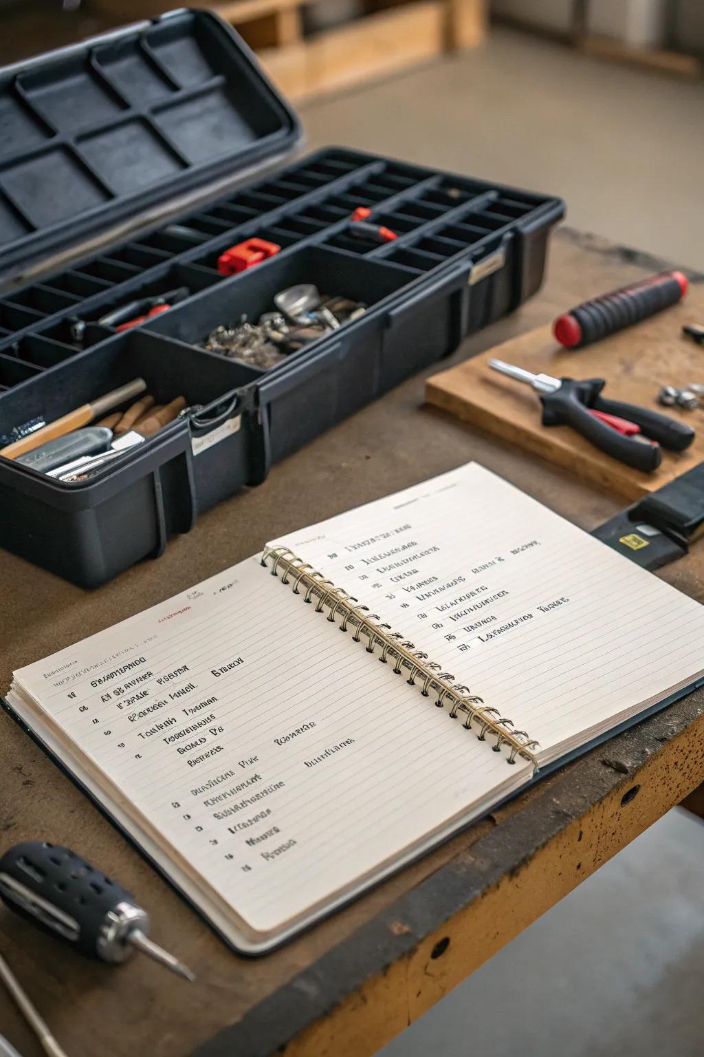 An inventory keeps track of every tool in your collection.