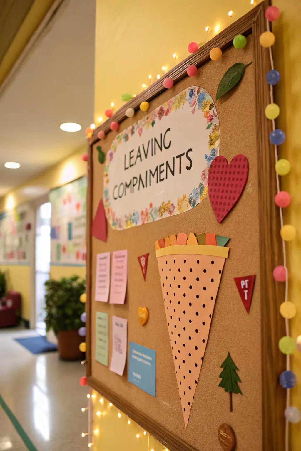 Build community spirit with a cone of kind words.