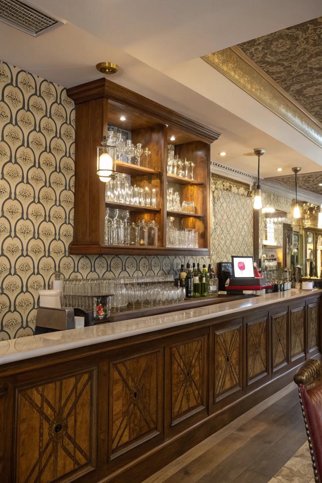 Timeless patterned paper gives your design charm and personality.