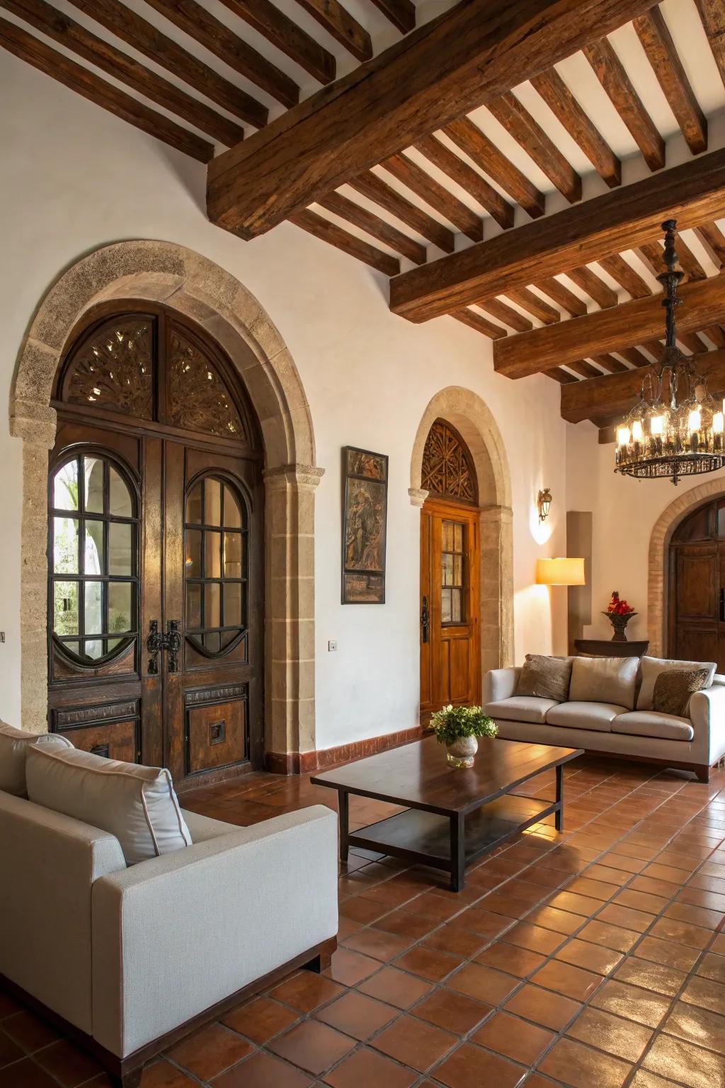 A harmonious combination of Spanish Colonial and modern design principles.