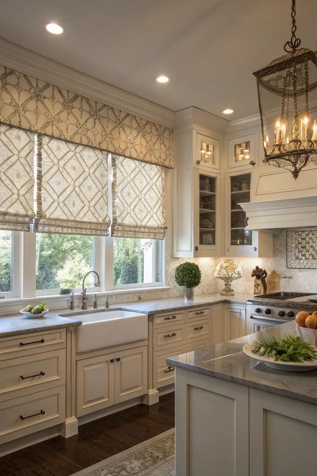 Roman shades embody timeless style and practical functionality.