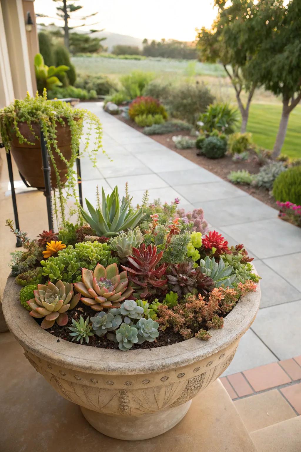 Design a succulent retreat within your garden.