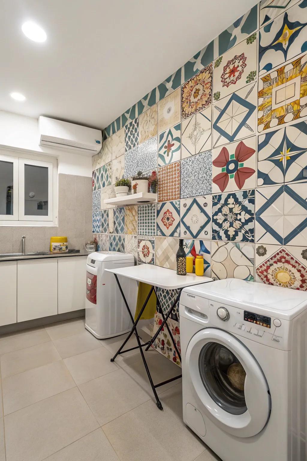 Attract attention using a striking accent wall.