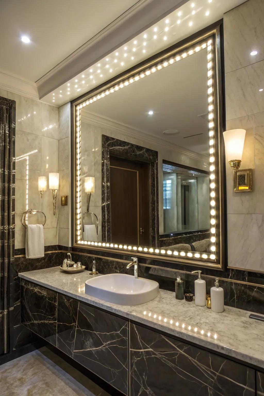 Revamp your washroom with mirrors lit by LEDs.