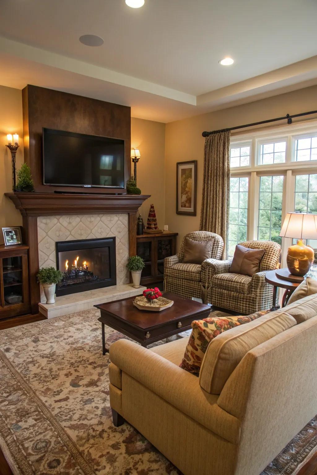 Careful furniture layout enhances both functionality and comfort.