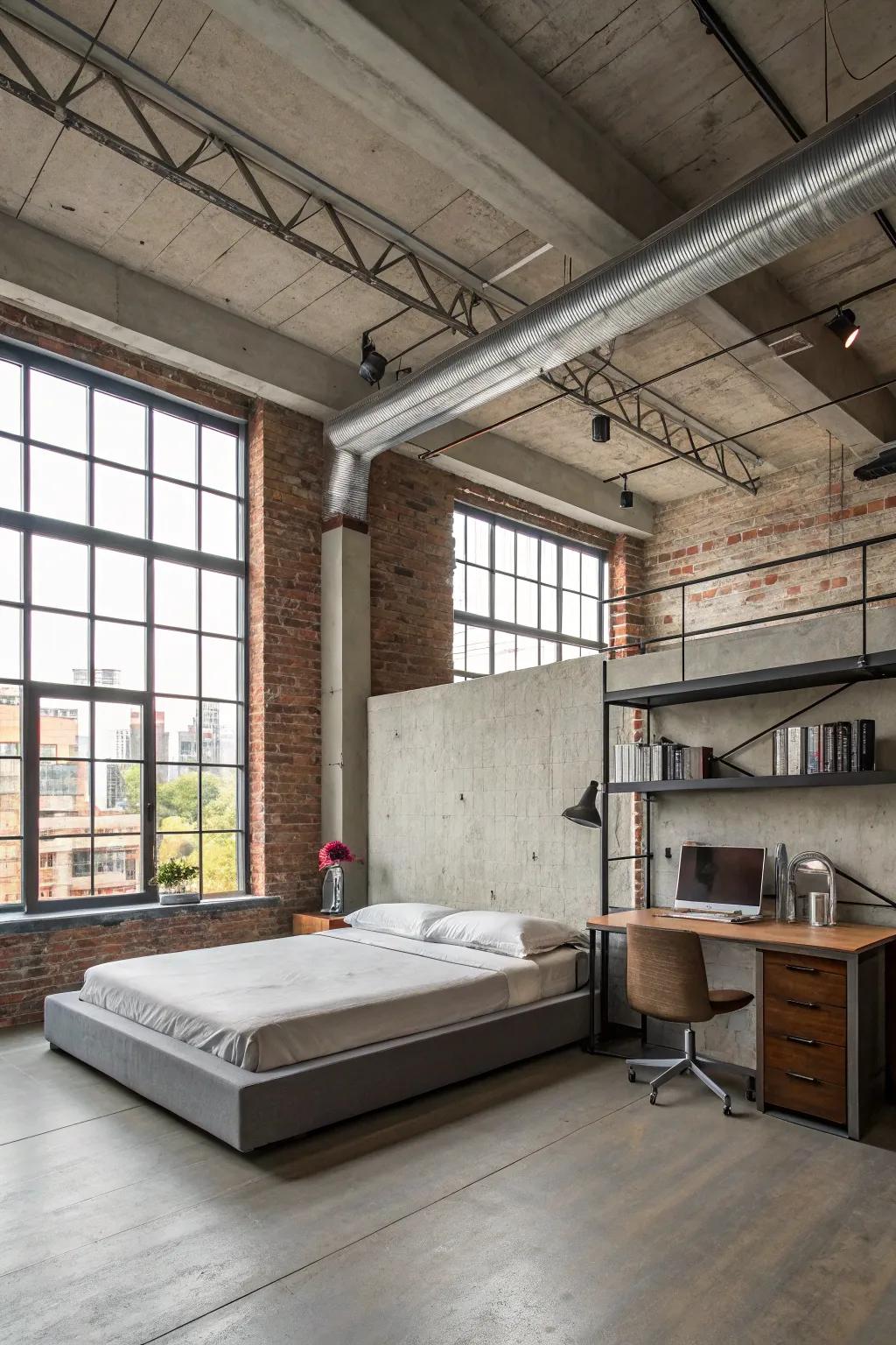 Attain a trendy look with industrial touches.