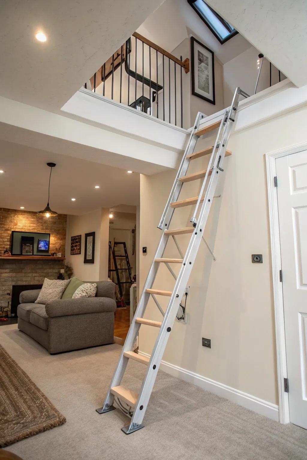 Safety-focused loft access design.