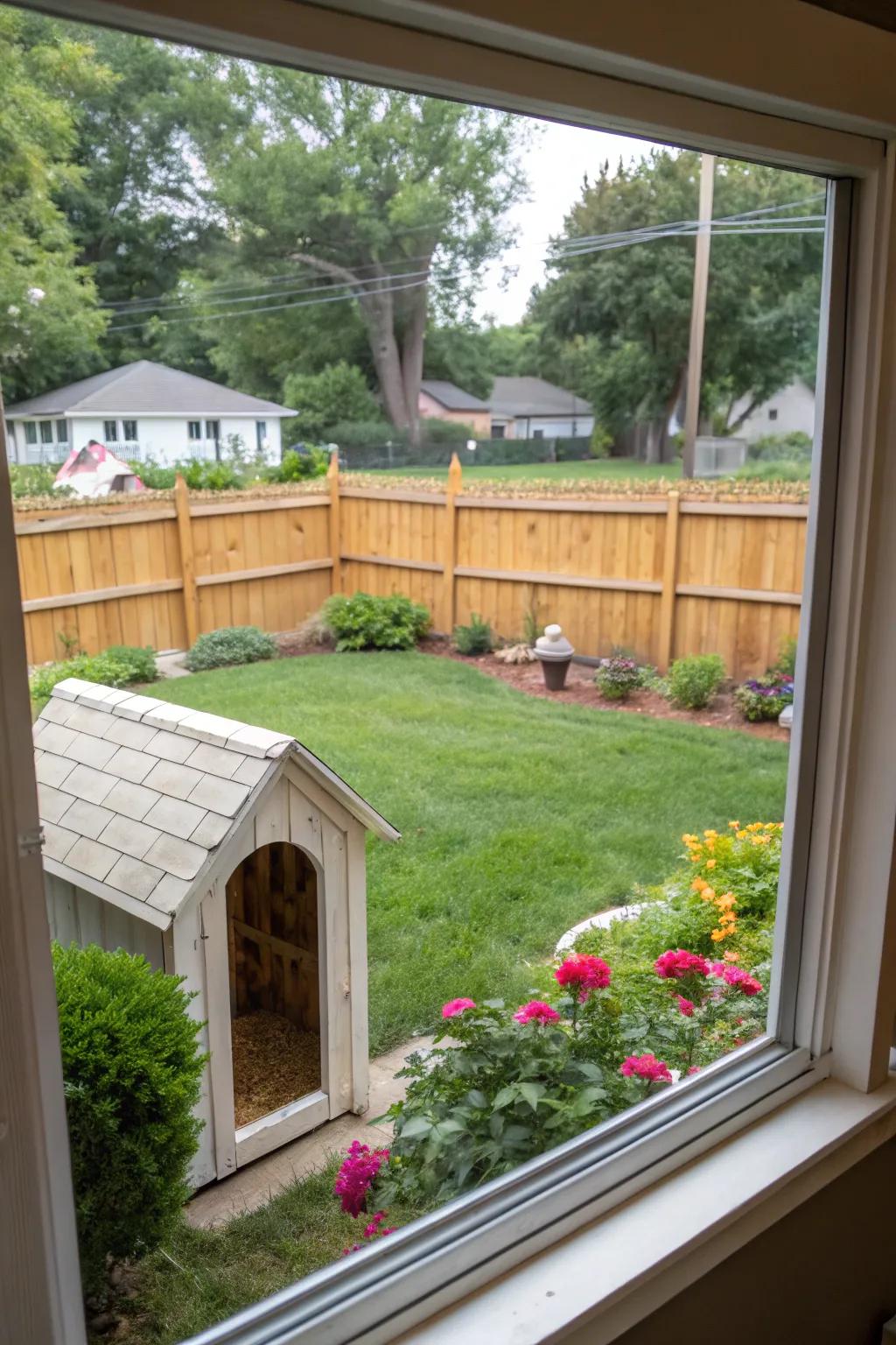 A smart dog window lets pets see beyond the backyard.