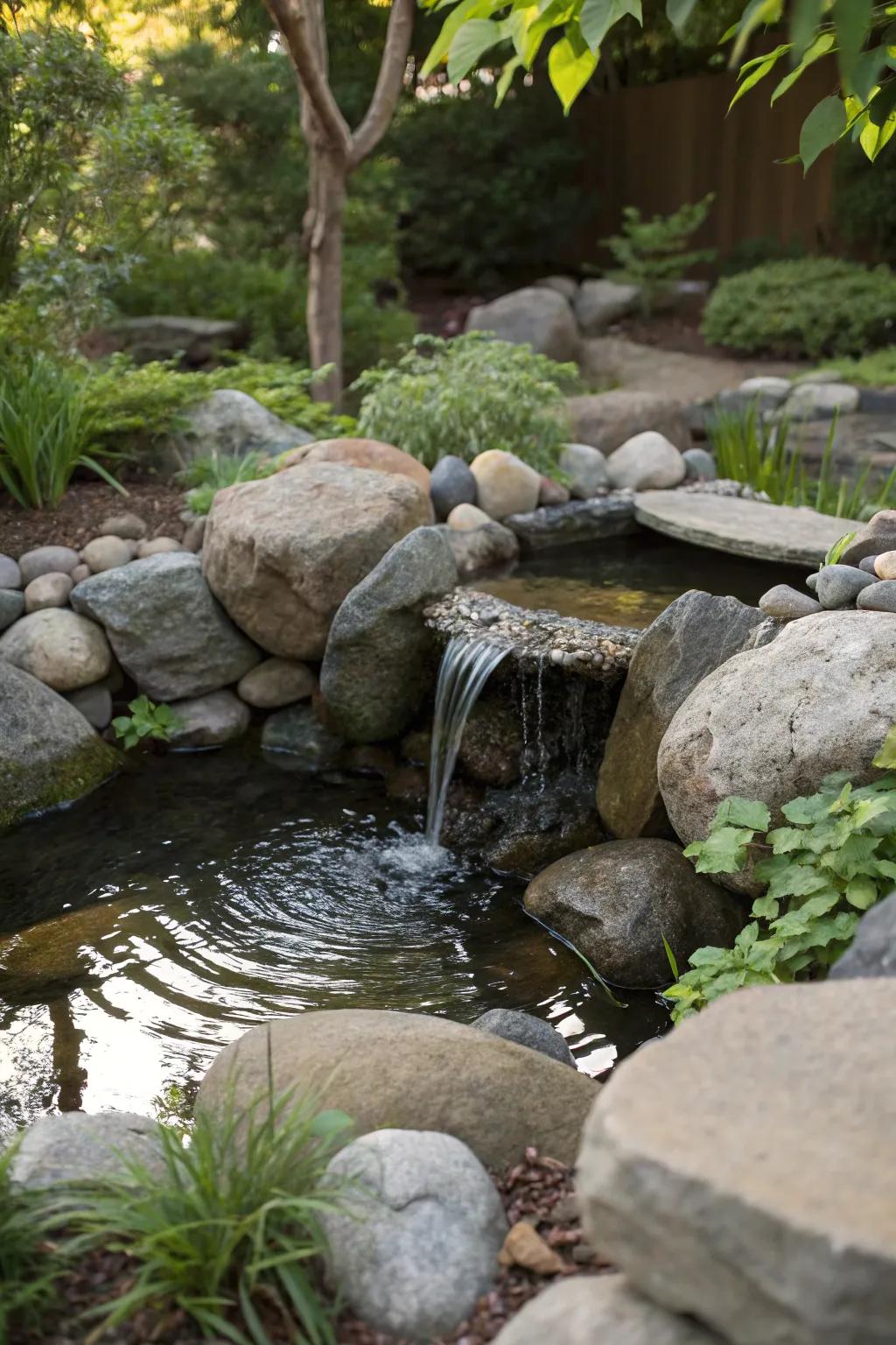 A h2o feature brings peace and sound.