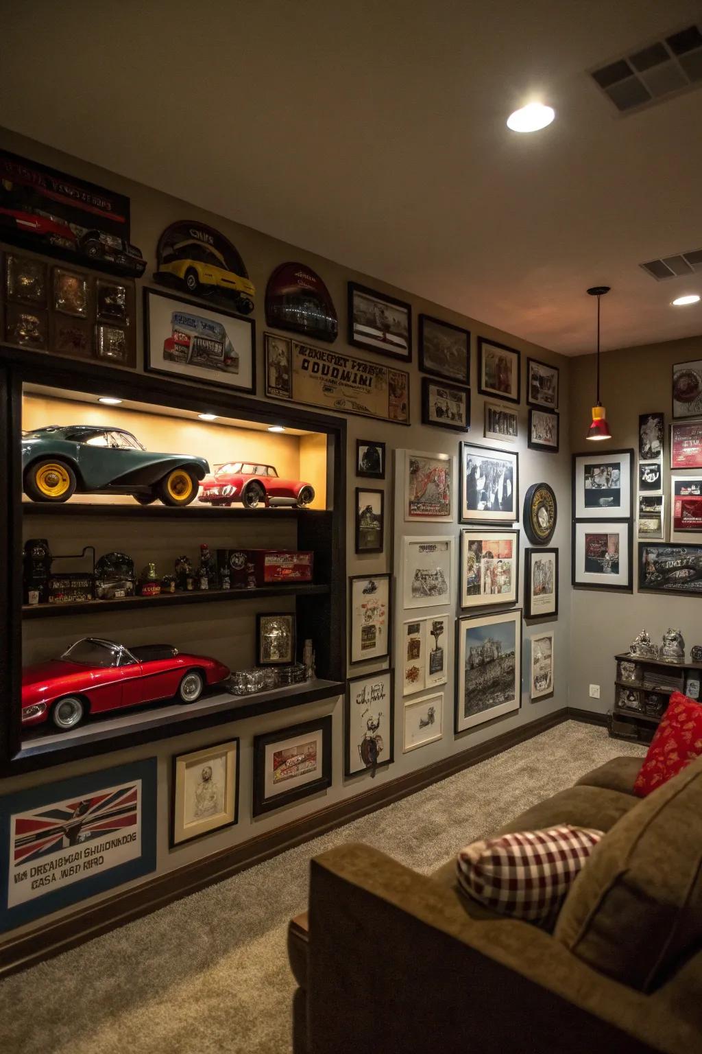 A gallery wall turns your collection into an artistic display.