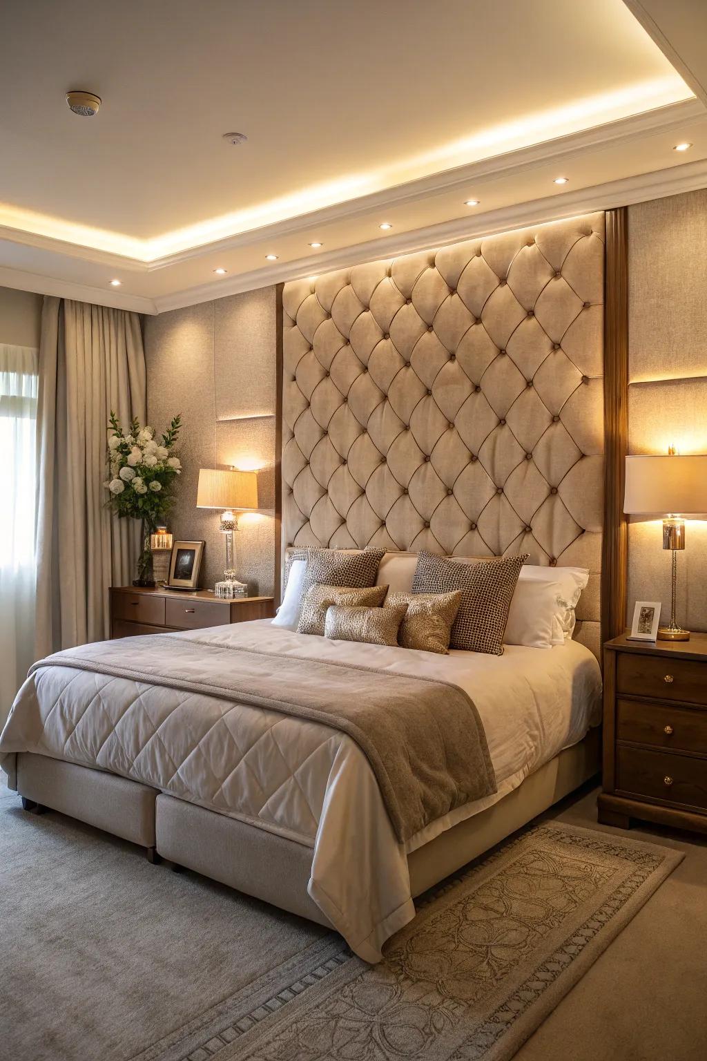 Soft walls add comfort and luxury to your bedroom.
