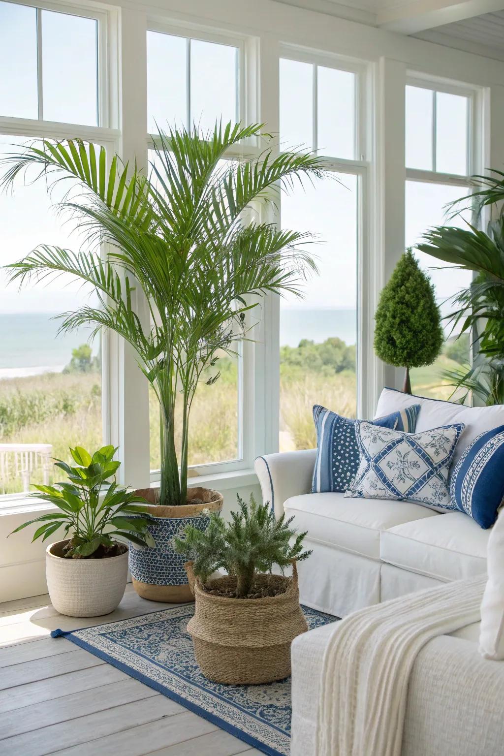 Abundant greenery enhances the natural sensation.