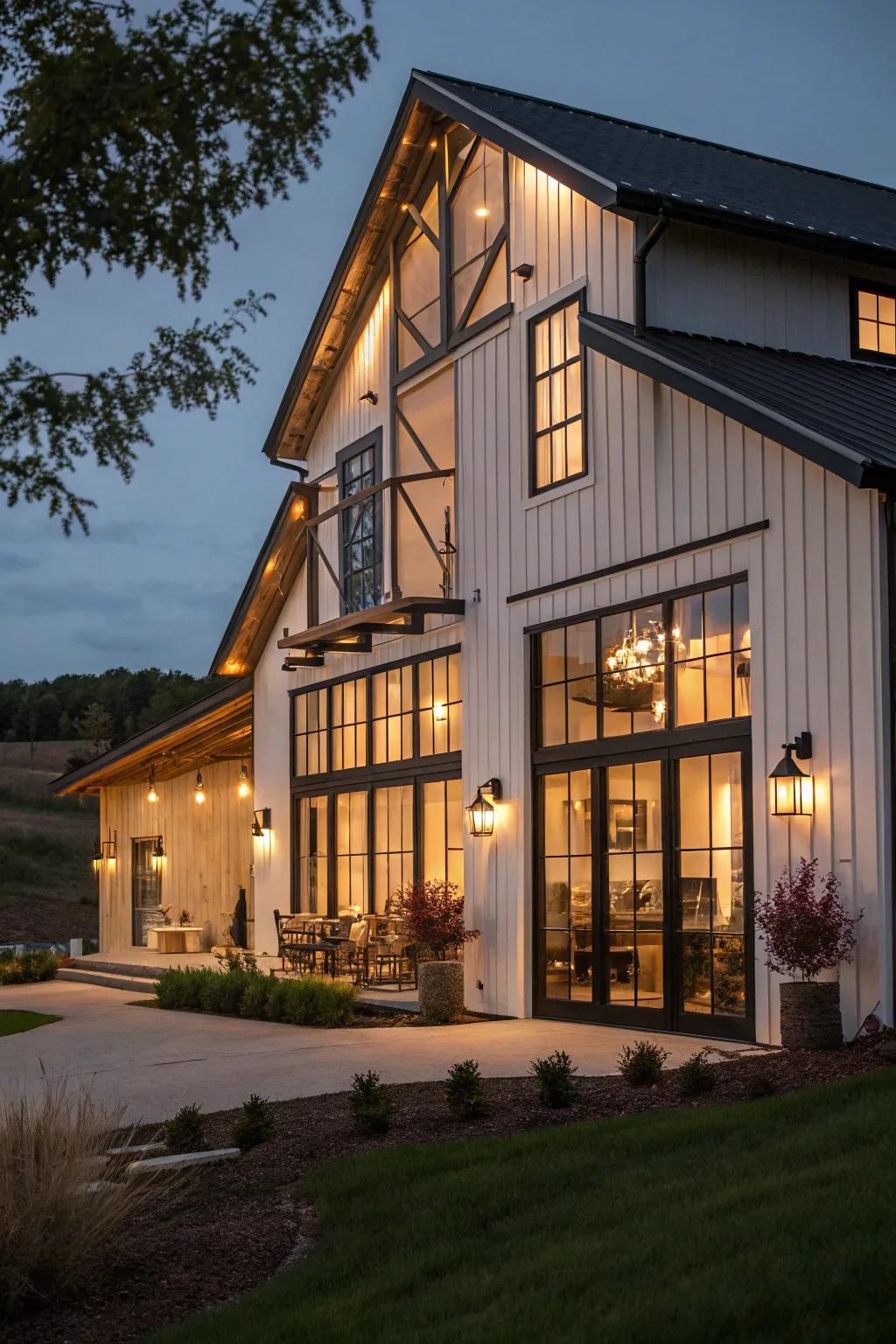 Lighting the way: Industrial-style fixtures that combine function with farmhouse flair.