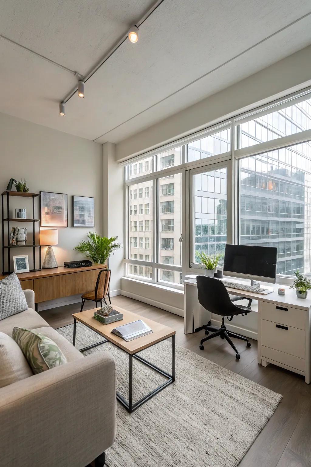 Innovative use of area in a modern, adaptable setting.