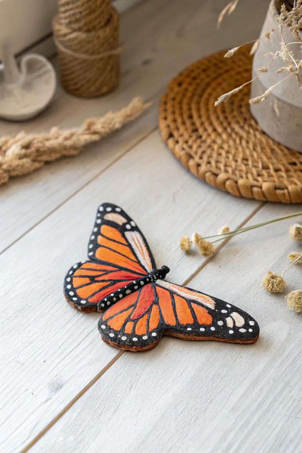 Incorporate a hint of handcrafted refinement to your abode with these vibrant clay butterfly implements.