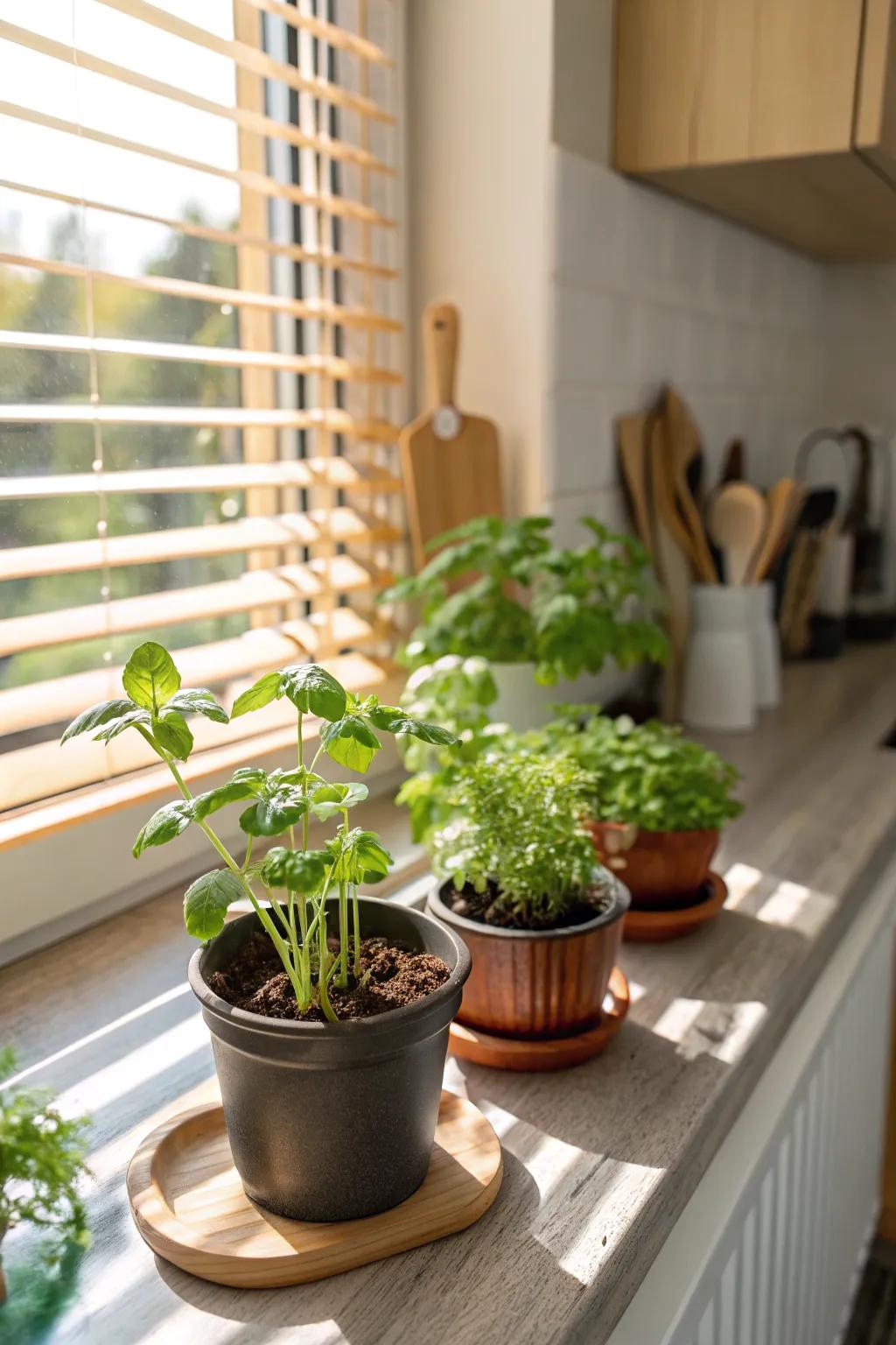 A DIY herb garden bringing fresh culinary delight.