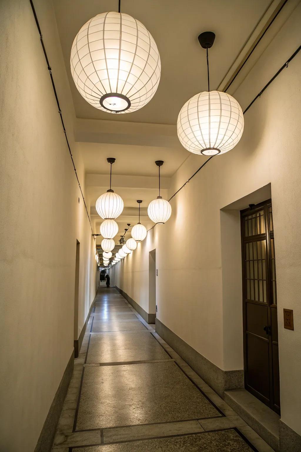 Orb lights furnish a minimalist, balanced illumination resolution.