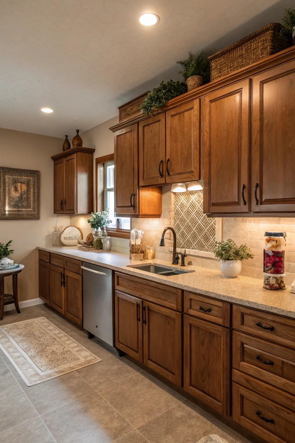 Cozy neutrals that emphasize unprocessed timber beauty.