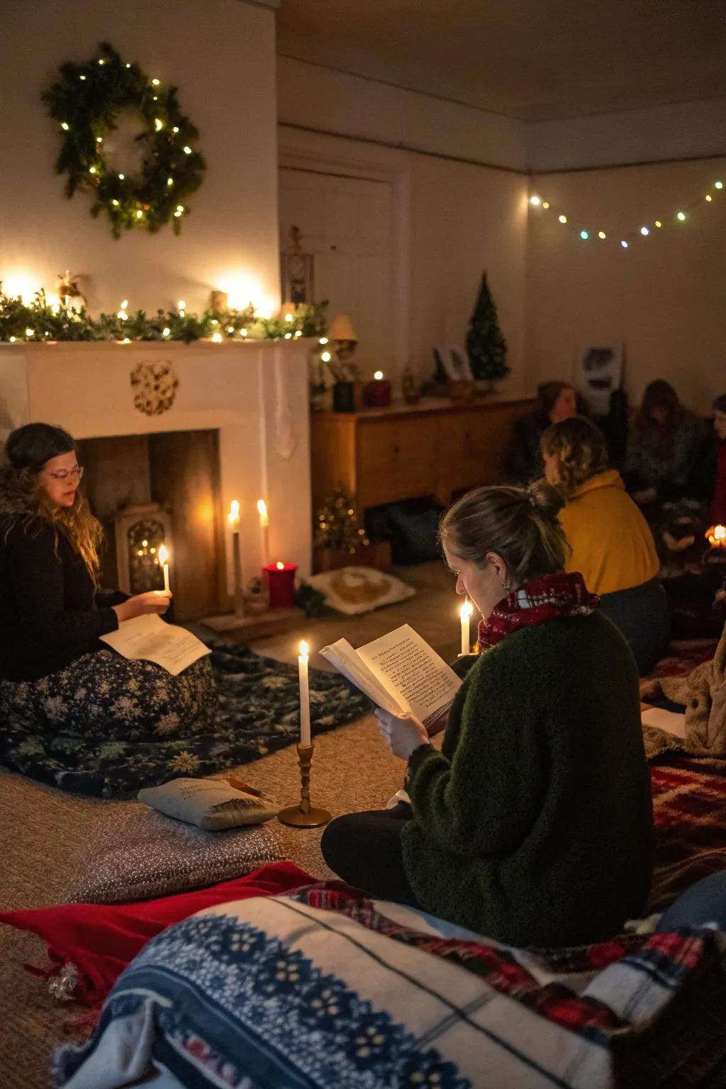 A magical winter solstice celebration filled with warmth and tales.