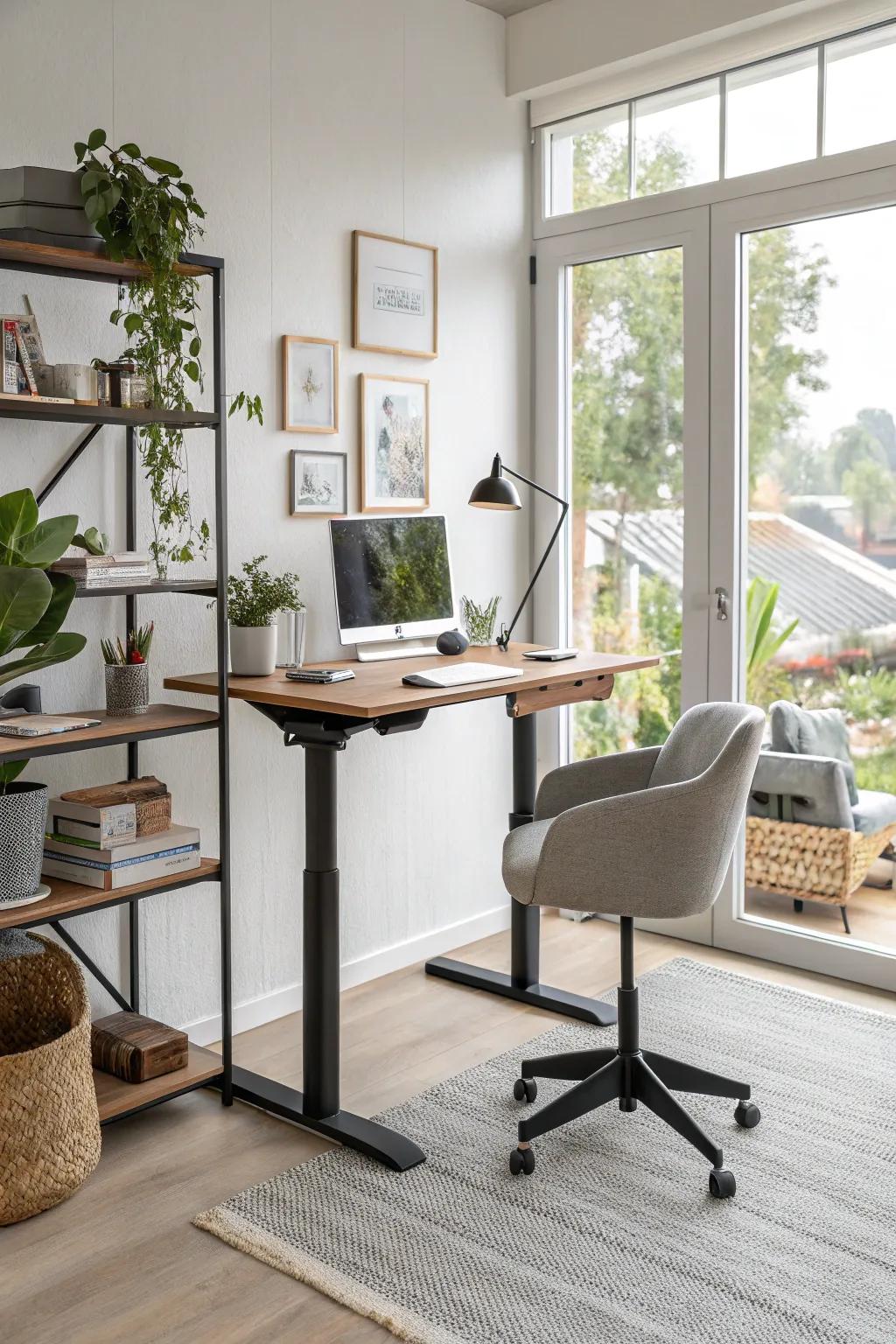 Keep active and healthy with a versatile standing desk.