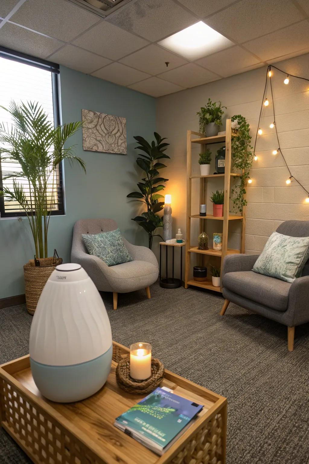 Scent therapy adds an additional layer of relaxation.