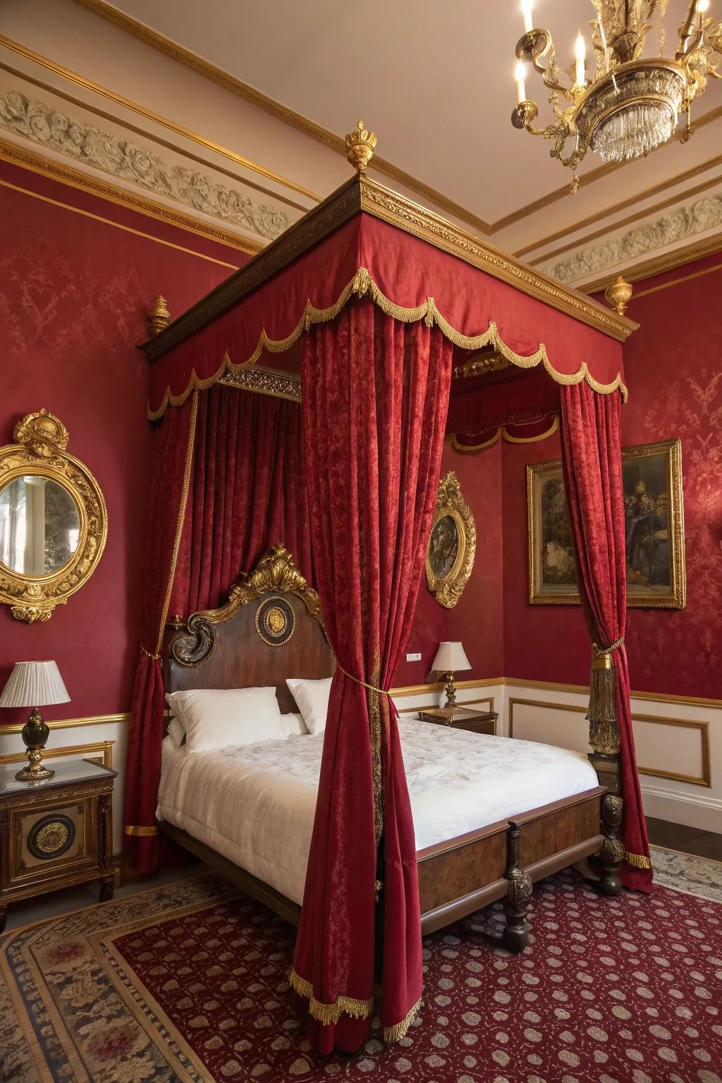 Intense colors evoke classic Hollywood drama.