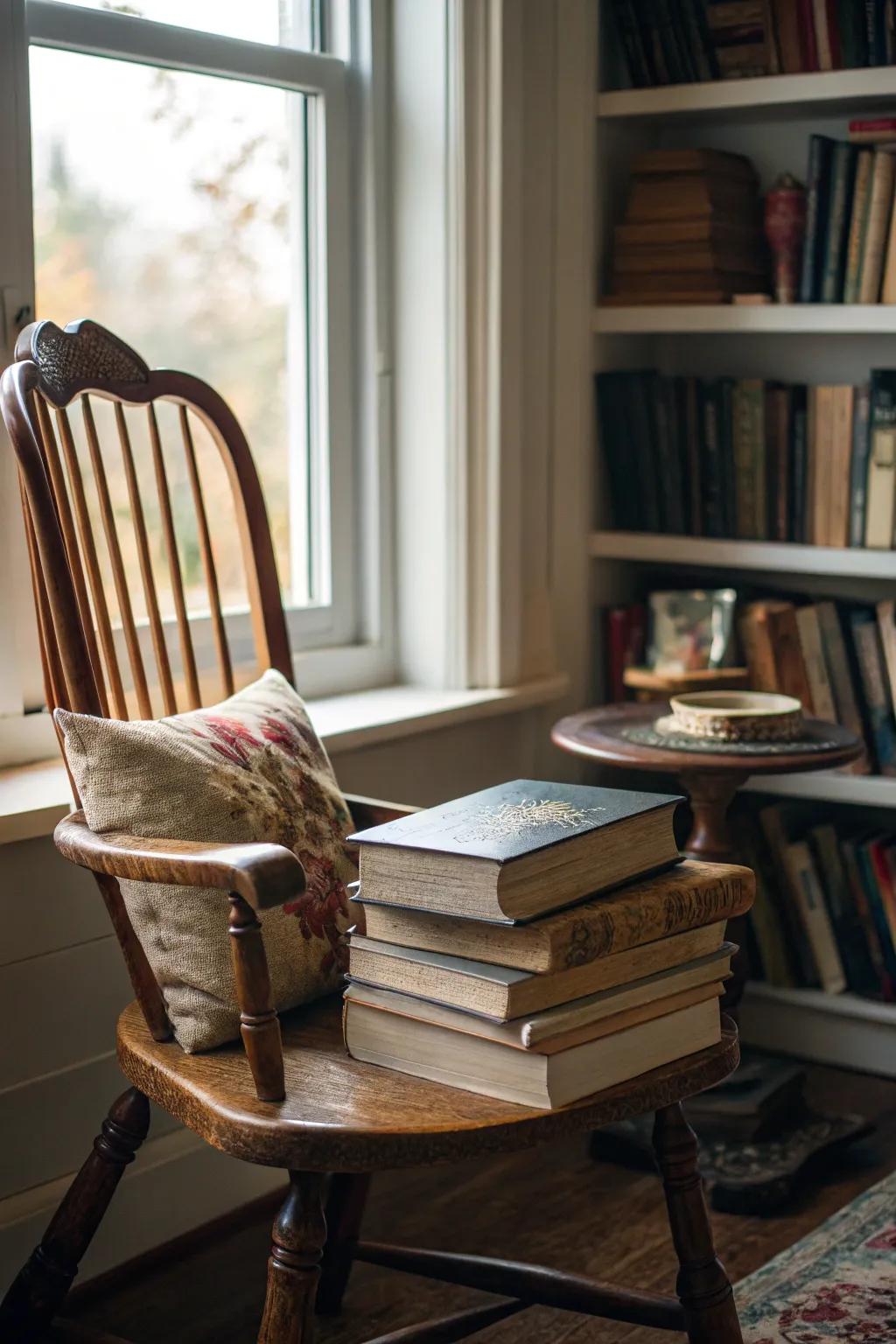 A cozy corner for getting lost in literature