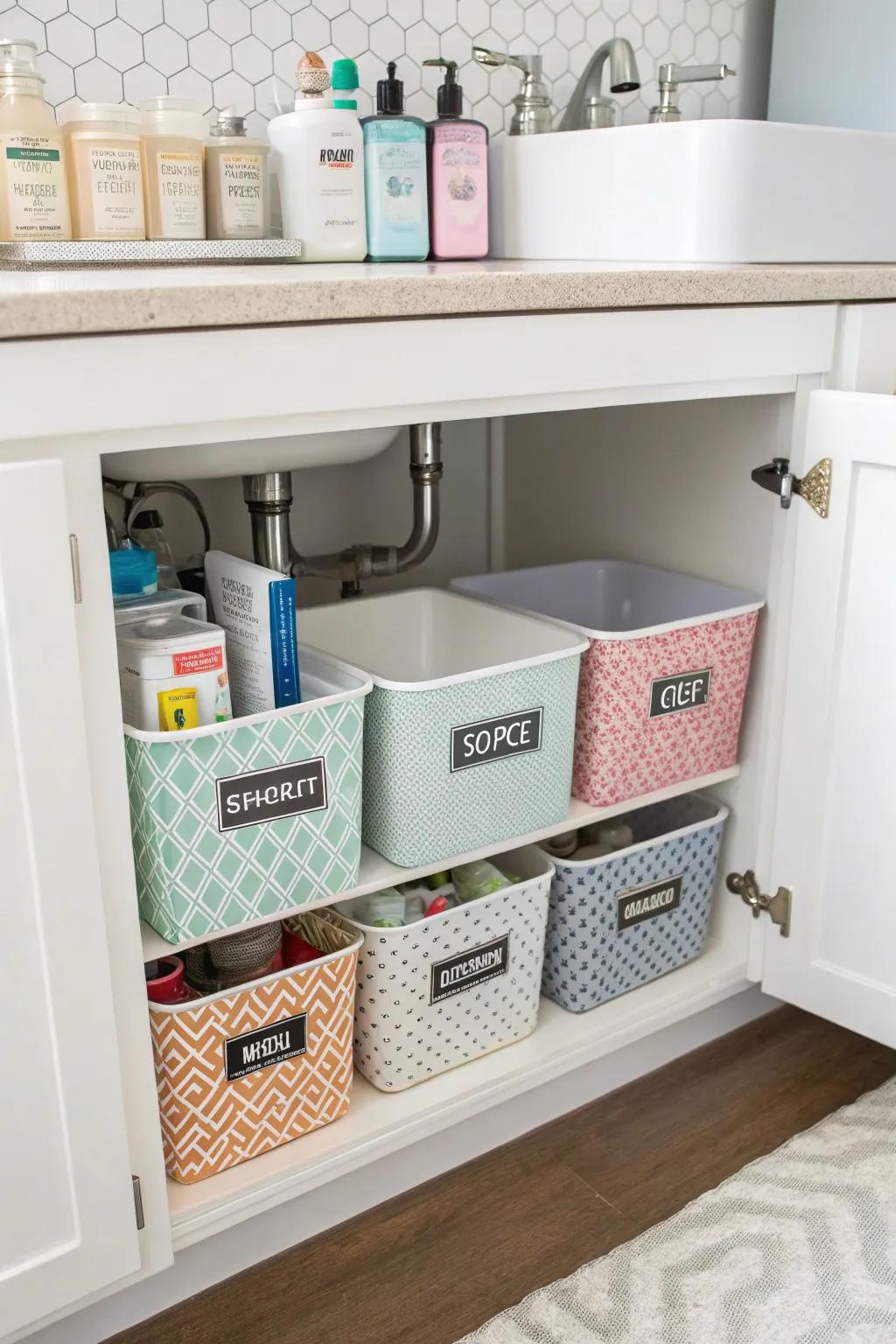Labels offer both organization and a decorative touch.