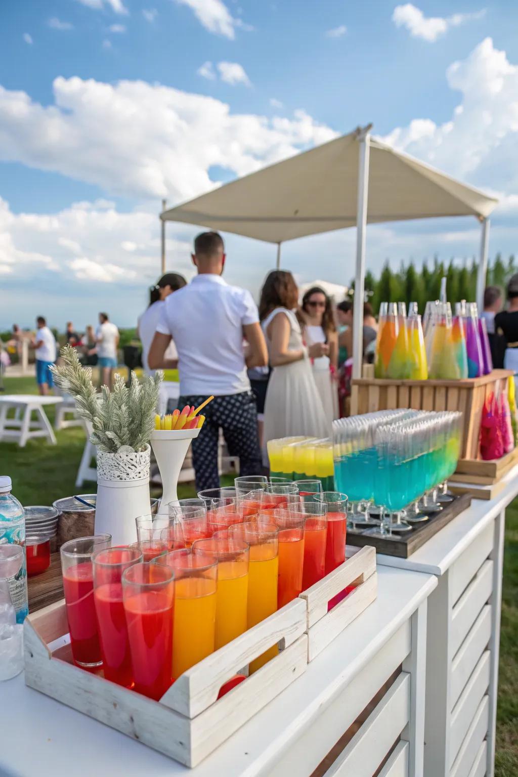 Refresh your guests with a charming DIY drink bar.