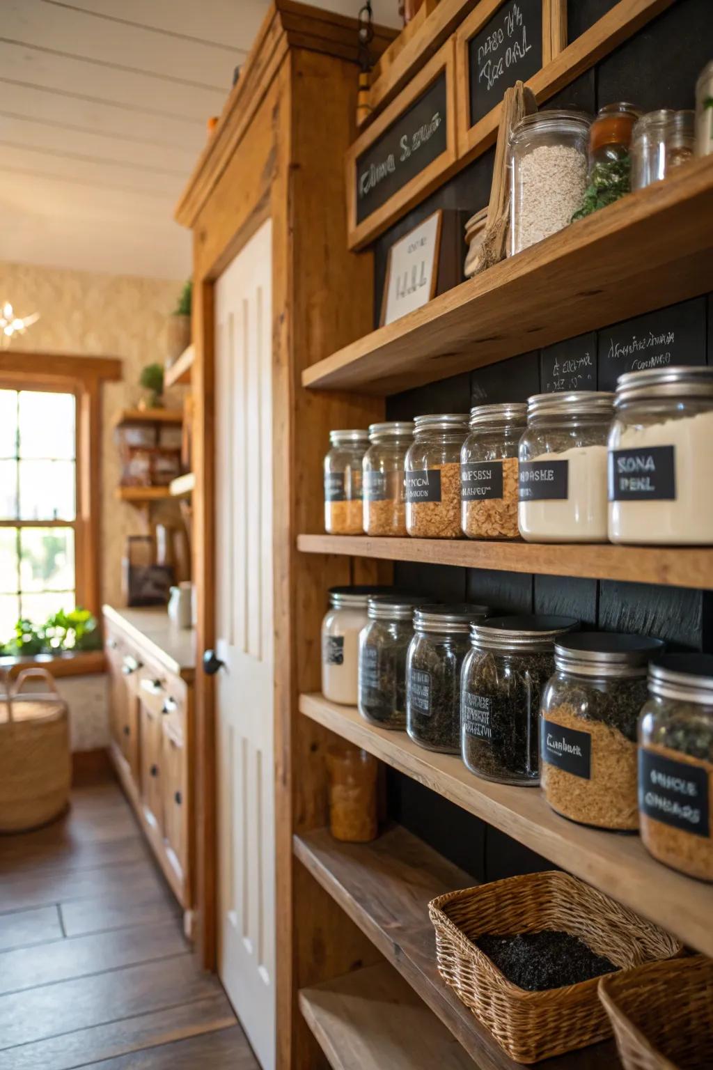 Whiteboard labels add a personal and playful touch.