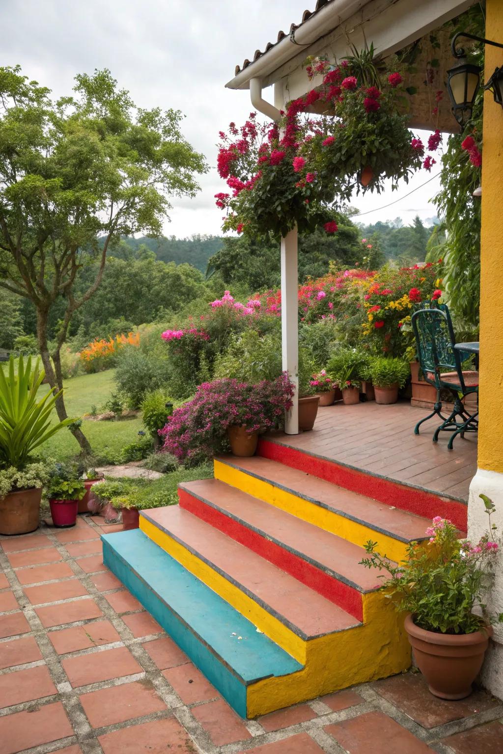 Vibrant colors create a striking statement.