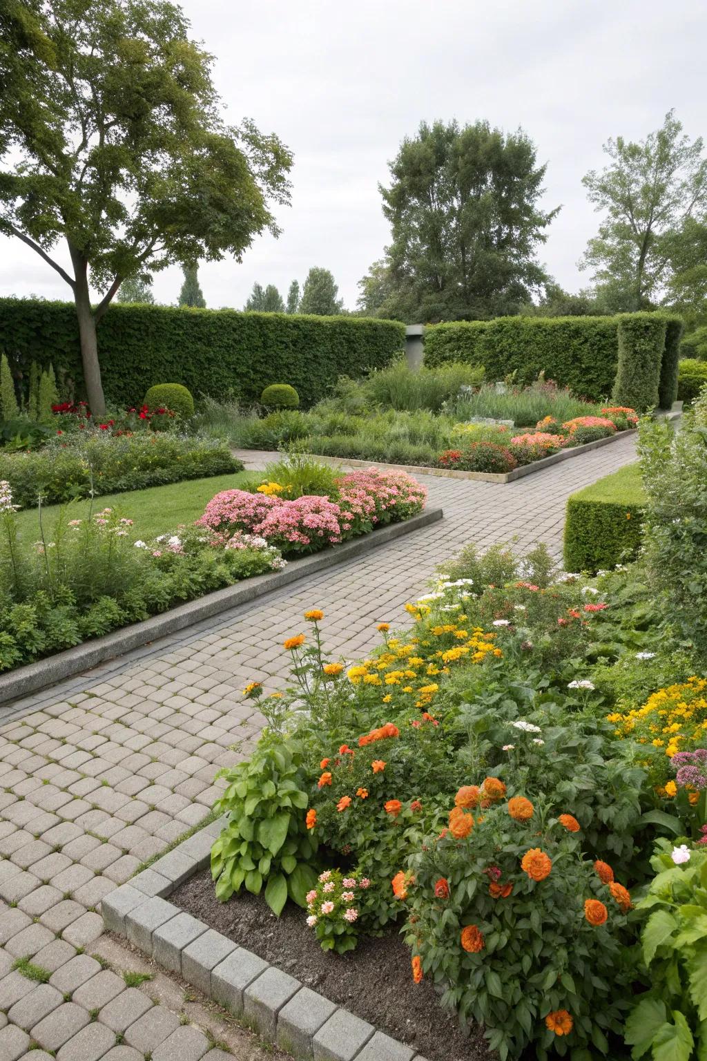 Eco-conscious paver choices support a flourishing garden ecology.
