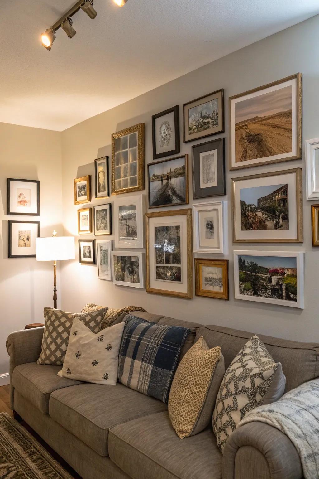 Layered frames create depth and an engaging focal point.