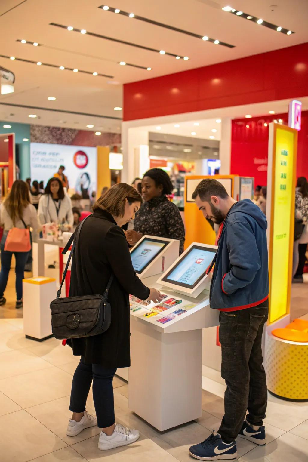 Interactive elements invite customers to engage and explore products more intimately.