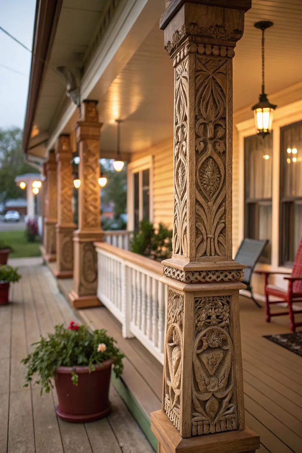 Custom carvings add unique artistic appeal.