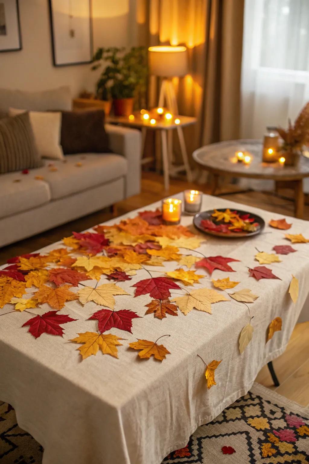 Eco-conscious authentic foliage confetti introduces organic sophistication.